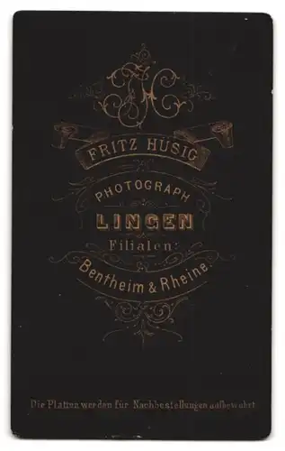 Fotografie Fritz Hüsig, Lingen, Portrait stattlicher Herr mit Zwicker und Vollbart