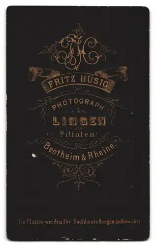 Fotografie Fritz Hüsig, Lingen, Portrait ältere Dame mit Hochsteckfrisur