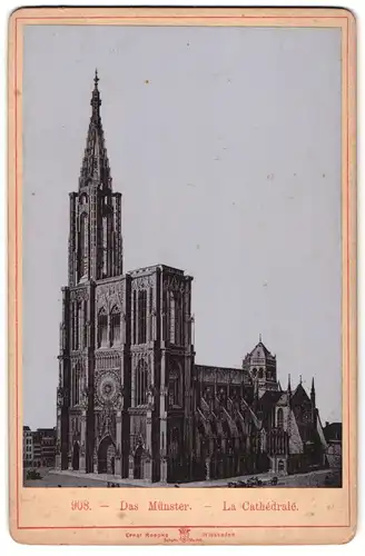 Fotografie Ernst Roepke, Wiesbaden, Ansicht Strassburg, Das Münster, La Cathedrale