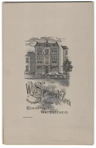 Fotografie W. Spengler - P. Zorn, Königsteele, Ansicht Königsteele, Blick auf das Ateliersgebäude von Aussen