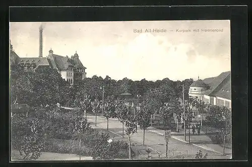 AK Bad Altheide, Kurpark mit Helenenbad