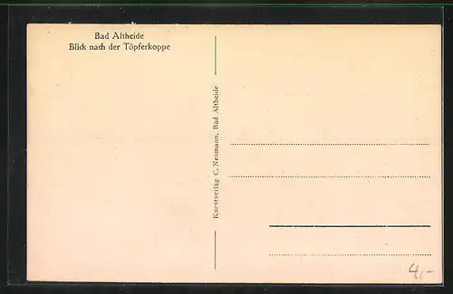 AK Bad Altheide, Blick nach der Töpferkoppe