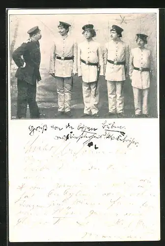 AK Offizier vor Soldaten, Soldatenhumor