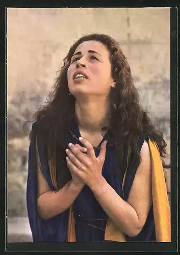 AK Oberammergau, Passionsspiele 1960, Magdalenadarstellerin Annelies Mayr
