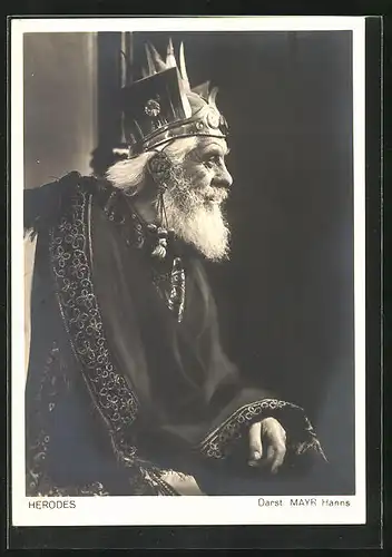AK Oberammergau, Passionsspiele 1934, Herodesdarsteller Hans Mayr
