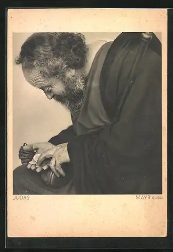 AK Oberammergau, Passionsspiele 1930, Judasdarsteller Guido Mayr