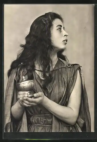 AK Oberammergau, Passionsspiele 1960, Magdalenadarstellerin Annelies Mayr
