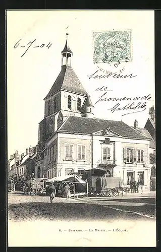 AK Brienon, La Mairie, L`Eglise