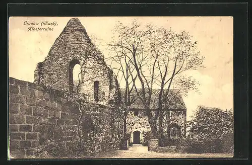 AK Lindow /Mark, Blick auf die Klosterruine
