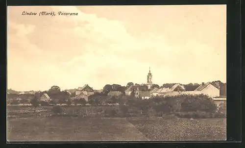 AK Lindow /Mark, Blick auf die Gemeinde