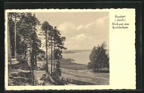 AK Lindow /Mark, Blick auf den Gudelacksee