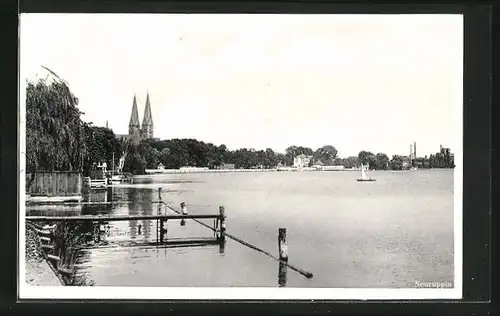 AK Neuruppin, Flusspartie mit Kirche
