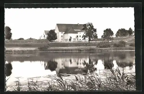 AK Kisslegg i. Allgäu, Flusspartie mit Haus Loretto
