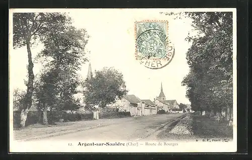 AK Argent-sur-Sauldre, Route de Bourges