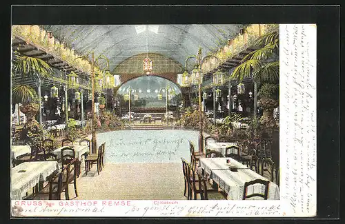 AK Remse, Gasthof Colosseum, Innenansicht