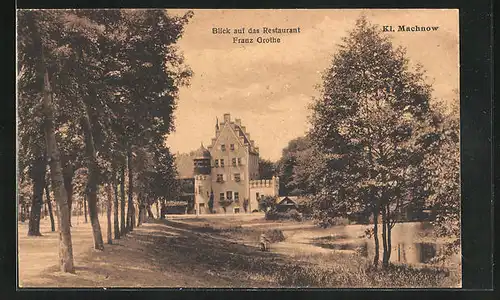 AK Klein Machnow, Blick auf das Restaurant Franz Grothe