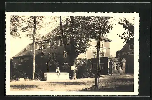 AK Steindörfel, Dorf-Gasthaus mit Strassenpartie