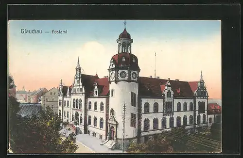 AK Glauchau, Totalansicht Postamt