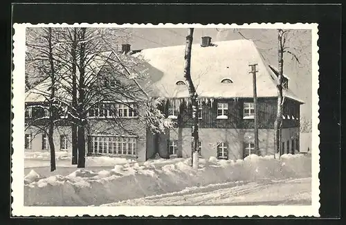 AK Jöhstadt /Erzg., Teilansicht Schullandheim Anton-Günther-Schule Annaberg