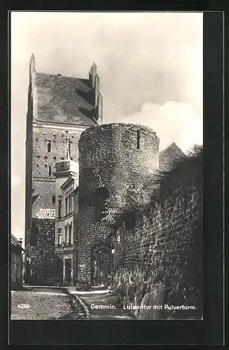 AK Demmin, Luisentor mit Pulverturm