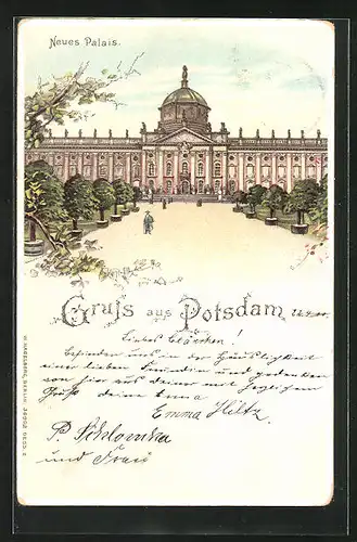 Lithographie Potsdam, Neues Palais