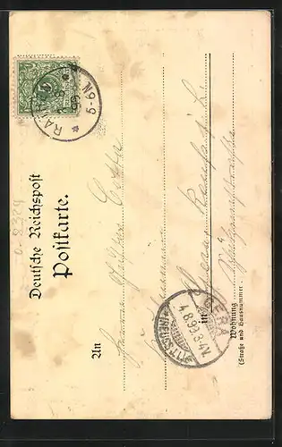 Lithographie Rathen, Am Amselfall