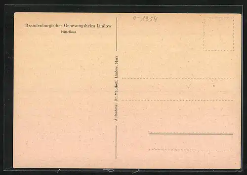 AK Lindow, Brandenburgisches Genesungsheim