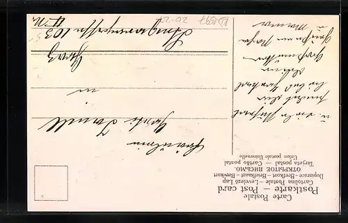 Präge-AK Huhn und Osterküken zwischen Weidenzweigen