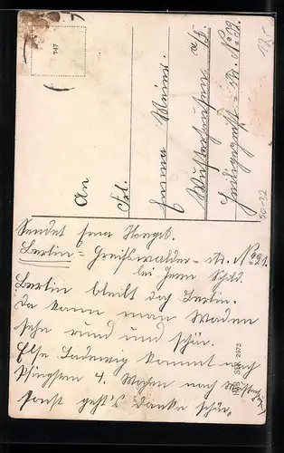 AK Pfingstgruss mit Maikäfer