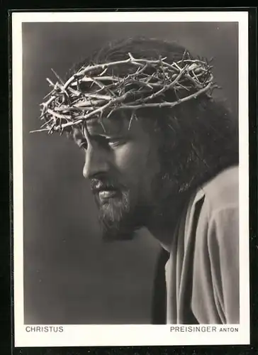 AK Oberammergau, Passionsspiele, Anton Preisinger als Christus