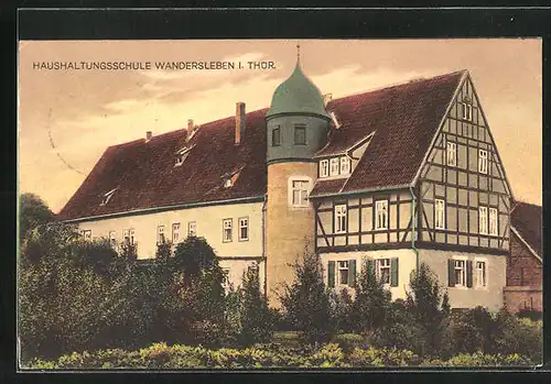AK Wandersleben i. Thür., Blick auf die Haushaltungsschule