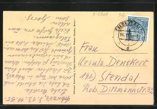 AK Wandersleben i. Thür., Blick auf die Haushaltungsschule