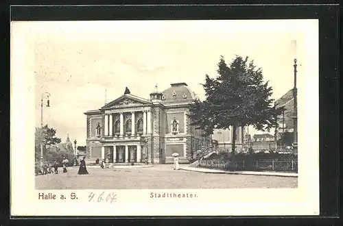 AK Halle a. d. Saale, Stadttheater