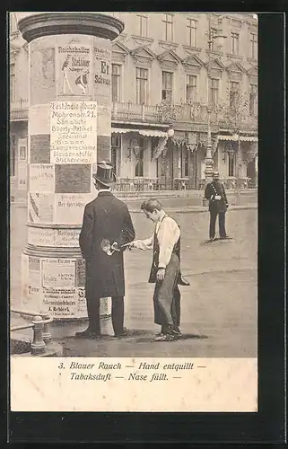 AK Berlin, Blauer Rauch - Hand entquillt - Tabaksduft - Nase füllt