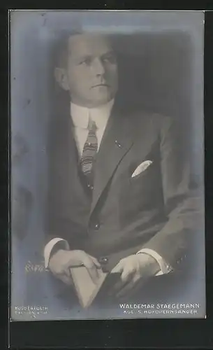 Foto-AK Hugo Erfurth: Waldemar Staegemann, Kgl. S. Hofopernsänger