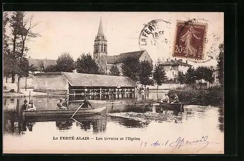 AK La Fertè-Alais, Les lavoirs et l`Èglise