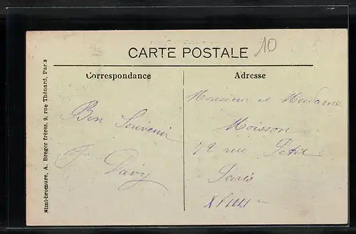 AK La Fertè-Alais, Route de Presles, Strassenpartie