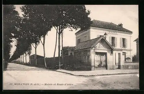 AK Morangis, Mairie et Rouite d`Athis