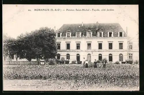AK Morangis, Pension Saint-Michel-Facade, cotè Jardins