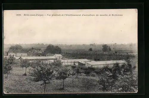 AK Briis-sous-Forges, Vue gènèrale de l`Etablissement d`aviculture du moulin de Bèchereau