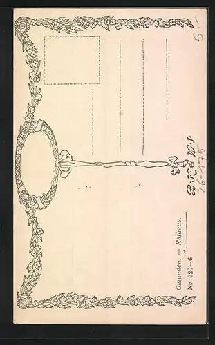 Künstler-AK E.F. Hofecker: Gmünden, Rathaus