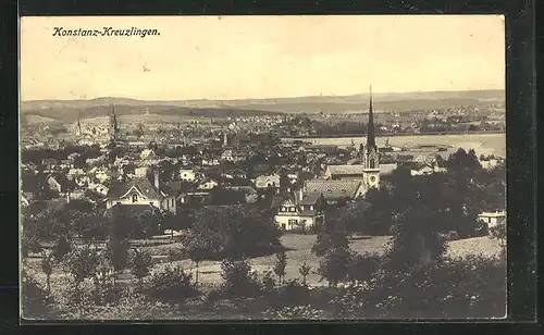 AK Konstanz / Bodensee, Ortsansicht aus der Vogelschau, Blick nach Kreuzlingen