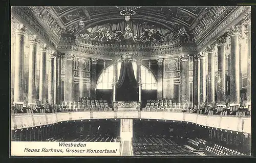 AK Wiesbaden, Neues Kurhaus, Grosser Konzertsaal