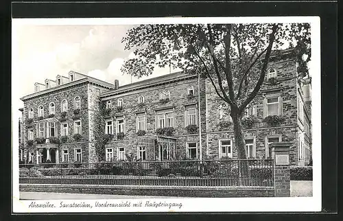 AK Ahrweiler, Sanatorium, Vorderansicht mit Haupteingang