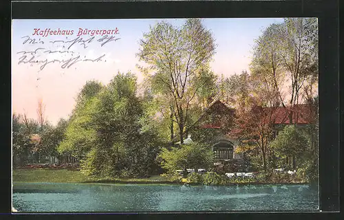 AK Bremen, Gasthaus und Kaffeehaus Bürgerpark am Emmasee