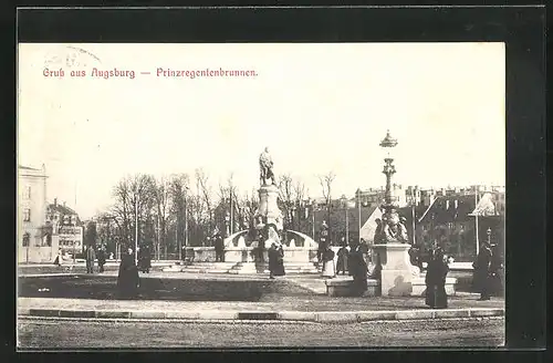 AK Augsburg, Prinzregentenbrunnen