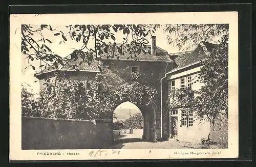 AK Friedberg / Hessen, Hinteres Burgtor