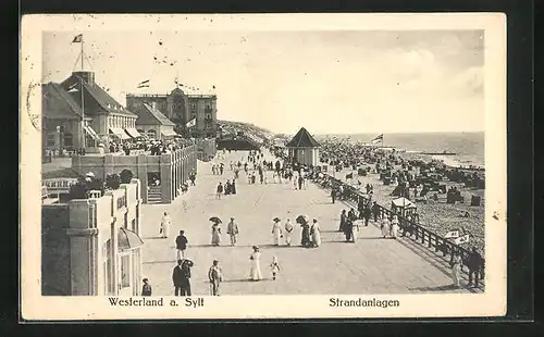 AK Westerland / Sylt, Strandanlagen