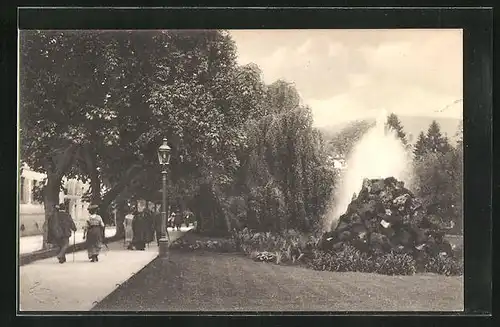 AK Baden-Baden, Partie an der Lichtenthaler Allee