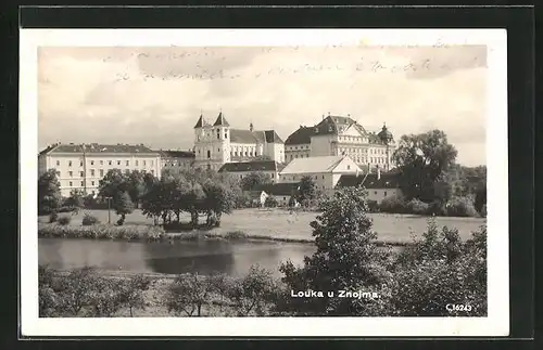 AK Znojma, Teilansicht mit Kloster Louka